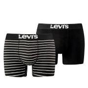 Levis 2P Base Stripe Boxer Svart/Hvit bomull X-Large Herre