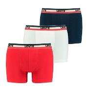 Levis 3P Logo Boxer Brief Marine/Rød bomull Small Herre