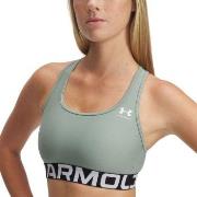 Under Armour BH Mid Branded Sport Bra Grå polyester Small Dame