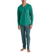 Calida Relax Imprint 3 Pyjamas Blå bomull Medium Herre