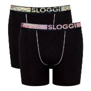 Sloggi 2P Men Go ABC Natural Shorts Svart økologisk bomull XX-Large He...