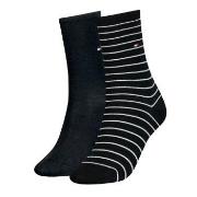 Tommy Hilfiger Strømper 2P Classic Small Stripe Socks Svart Str 39/42 ...