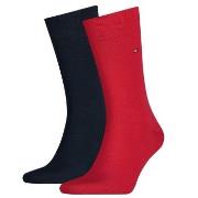 Tommy Hilfiger Strømper 2P Men Classic Sock Blå/Rød Str 47/49 Herre