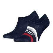 Tommy Men Tab Footie Socks Strømper 2P Marine Str 43/46
