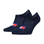 Tommy Uni TJ Flag Footie Socks Strømper 2P Marine Str 35/38