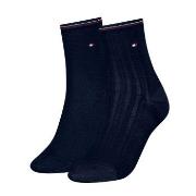 Tommy Hilfiger Strømper 2P Women Shine Short Socks Marine Str 39/42 Da...