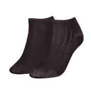 Tommy Hilfiger Strømper 2P Women Shine Sneaker Socks Svart Str 39/42 D...