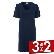 Damella Bamboo Short Sleeve Nightdress Marine Bambus Small Dame