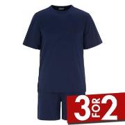 Damella Edward Short Sleeve Pyjamas Marine bomull XX-Large Dame