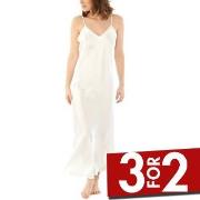 Damella Long Silk Nightdress Elfenben silke Medium Dame