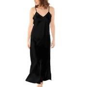 Damella Long Silk Nightdress Nougat silke X-Small Dame