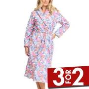 Damella Printed Terry Velour Robe Mixed Small Dame