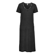 Damella Silk Short Sleeve Nightdress Svart silke XX-Large Dame