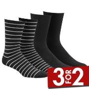 Damella Strømper 2P Bamboo Socks Svart Str 43/46 Dame