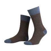 Amanda Christensen Strømper 3P True Contrast Ankle Sock Brun Str 43/46