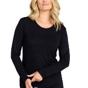 Damella Bamboo Long Sleeve Top Svart Bambus Large Dame