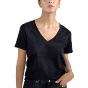 Bread and Boxers V-Neck Regular Tee Svart økologisk bomull X-Large Dam...