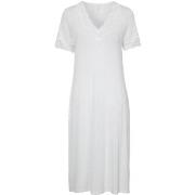 Damella Bamboo Plain Lace Short Sleeve Nightdress Elfenben Bambus XX-L...