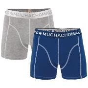 Muchachomalo 2P Solid Boxer UPP1 Blå/Grå bomull XX-Large Herre
