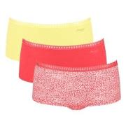 Sloggi Truser 3P GO Crush Hipster Shorts Rosa/Gul bomull Small Dame