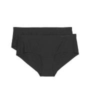 Marc O Polo Elastic Panty Truser 2P Svart Large Dame