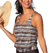 Wiki Puerto Rico Tankini Top Brun mønstret C/D XXL Dame