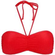 Damella Olivia Textured Padded Bikini Bra Rød nylon 40 Dame