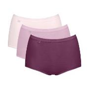 Sloggi Truser 3P Basic Plus Maxi Colored Lysrosa bomull 42 Dame