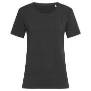 Stedman Claire Relaxed Women Crew Neck Svart ringspunnet bomull X-Larg...