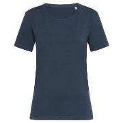 Stedman Claire Relaxed Women Crew Neck Marine ringspunnet bomull Large...