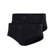 adidas 2P Active Flex Cotton 3 Stripes Brief Svart bomull Small Herre