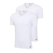 adidas 2P V-Neck Active Flex Cotton T-Shirt Hvit bomull XX-Large Herre
