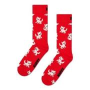 Happy socks Strømper Kitten Sock Rød Mønster bomull Str 36/40