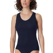 Schiesser Fine Rib Top Mørkblå bomull Medium Dame