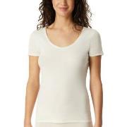 Schiesser Fine Rib T-shirt Champagne bomull Small Dame