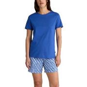 Calida Shell Nights Short pyjamas Blå bomull Small Dame