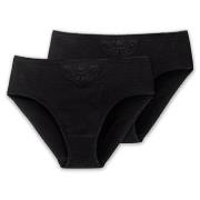 Schiesser Truser 2P Cotton Essentials Tai Panties Svart bomull Small D...