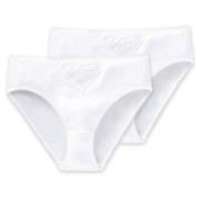 Schiesser Truser 2P Cotton Essentials Tai Panties Hvit bomull Small Da...