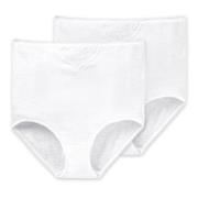 Schiesser Truser 2P Essentials Cotton Maxi Embroidery Hvit bomull XX-L...