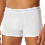 Schiesser 2P Cotton Flex Trunks Hvit bomull Medium Herre