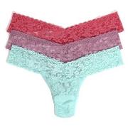 Hanky Panky Truser 6P Low Rise Lace Thong Blå/Lila nylon One Size Dame