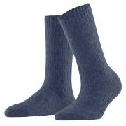 Falke Strømper Women Brick Wall Boot Socks Jeansblå Str 35/38 Dame