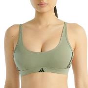 adidas BH Sport Active Essentials 3 Stripes Bralette Grønn bomull Smal...