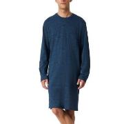 Schiesser Comfort Essential Longsleeve Sleepshirt Marine bomull X-Larg...