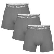 Salming 3P Cotton Boxers With Logo Grå bomull X-Large Herre