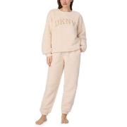 DKNY Chill In Style Top Jogger Set Beige polyester X-Large Dame