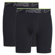 Nike 2P Elite Cotton Stretch Long Boxer Briefs Svart X-Large Herre