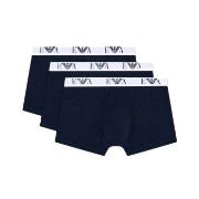 Armani Stretch Jersey Boxer With Logo 3P Marine bomull XX-Large Herre