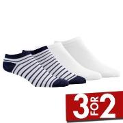 Damella Strømper 4P Ankle Socks Hvit/Marine Str 39/42 Dame