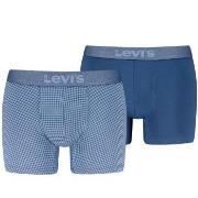 Levis 2P Boxer Briefs Cotton Check Blå bomull X-Large Herre